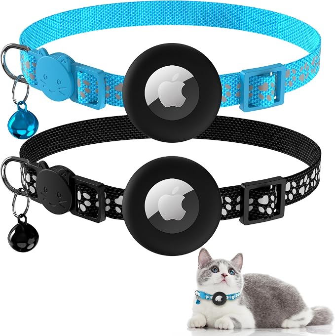 Vanjua 2 Pack Airtag Cat Collar Breakaway by Vanjua