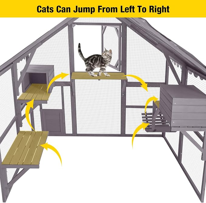 Aivituvin Large Catio Outdoor Cat Enclosure Window Design - Image 7