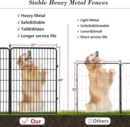 Dog Playpen, 40 inch 8 Panels Dog Fence Outdoor Heavy Duty Dog Pen - Image 7