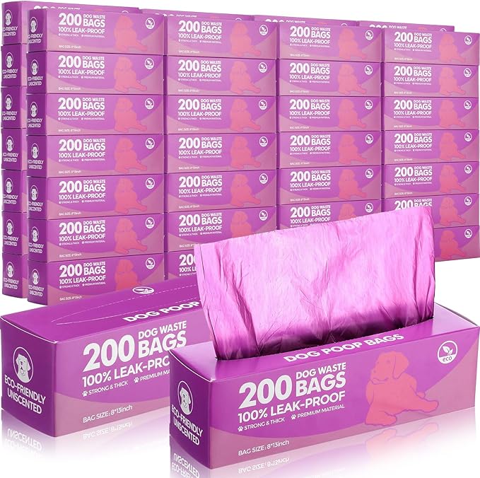 Sherr 20 Boxed Rolls 4000 Counts Dog Poop Bags Bulk Leak Proof Dog Waste Bags by Sherr