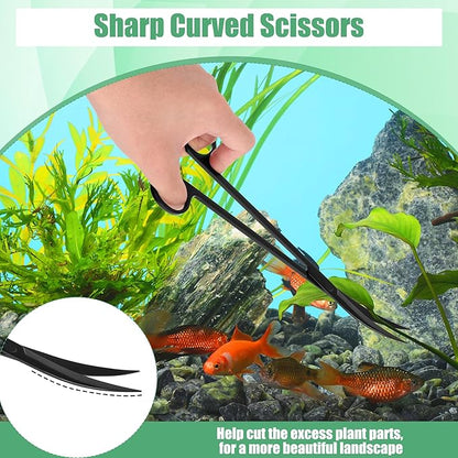 Aquarium Aquascape Tools Kit, 4 in 1 Anti-Rust Aquatic Plant Aquascaping Tool - Image 3