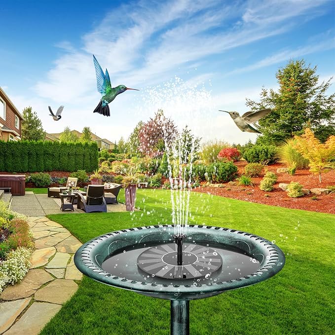 AISITIN Solar Bird Bath Fountain Pump, Solar Fountain Pump - Image 2