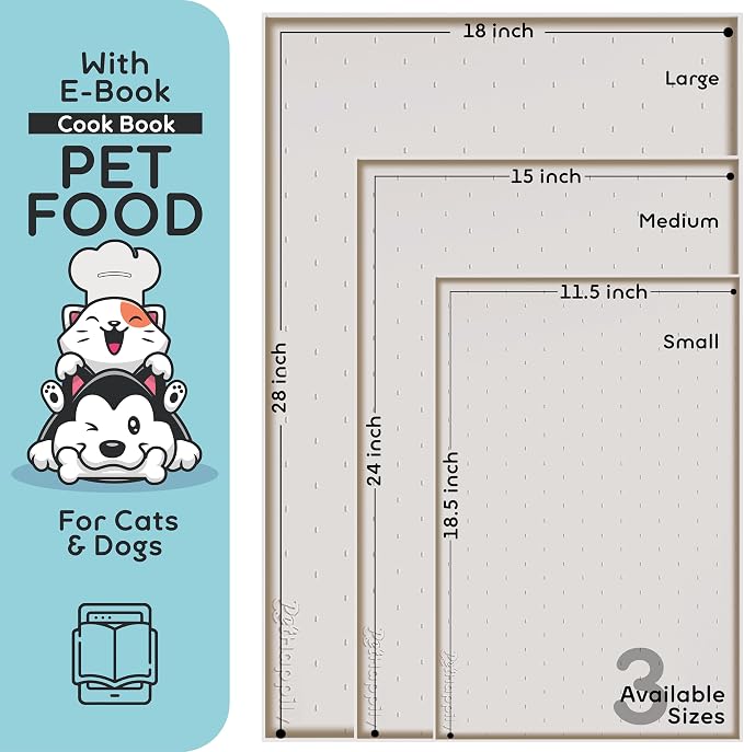 Dog Food Mat - 28x18 Raised Edges Dogs Mat - Image 2