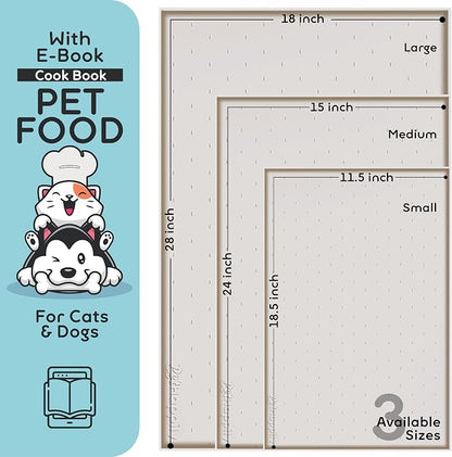 Dog Food Mat - 28x18 Raised Edges Dogs Mat - Image 2