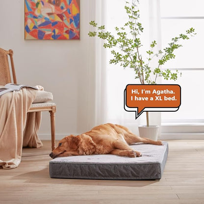 Cooling Dog Beds for Large Dogs, Washable Orthopedic Dog Bed for Crate - Image 4