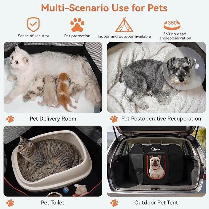 Dog Playpen, Puppy Pet Playpens Indoor - Image 3