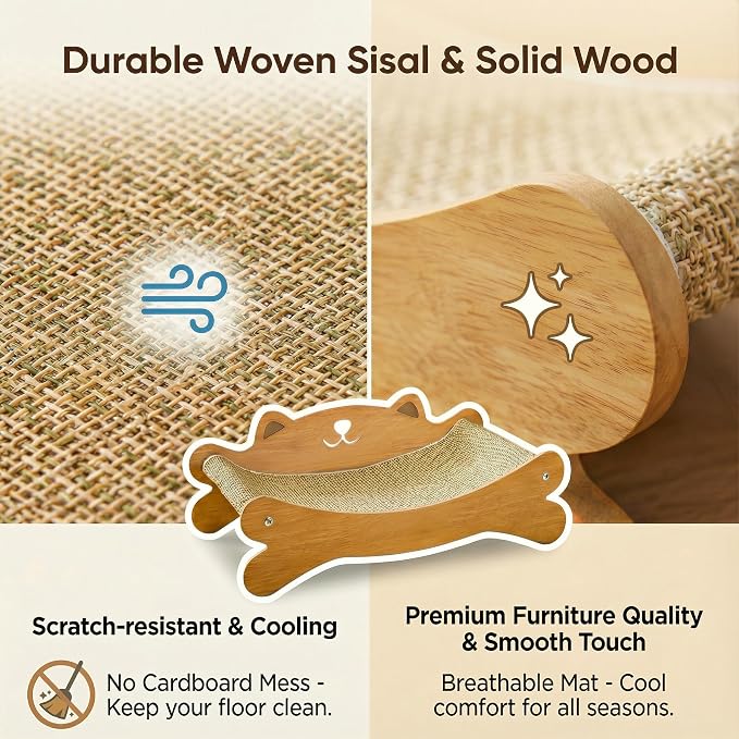 Cat Scratcher Bed for Indoor Cats Hammock for Scratch Pad Cat Scratching Post - Image 3