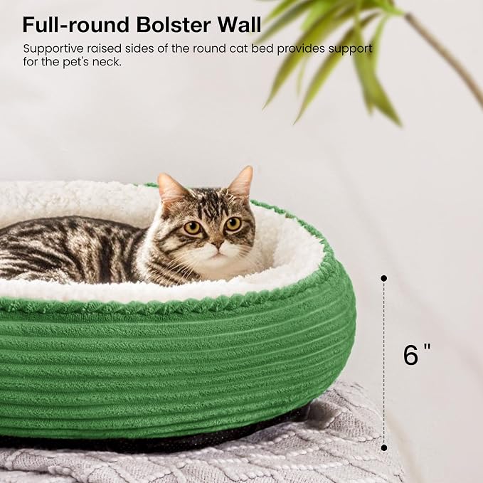 Love's cabin Round Donut Cat and Dog Cushion Bed, 20in Pet Bed - Image 5