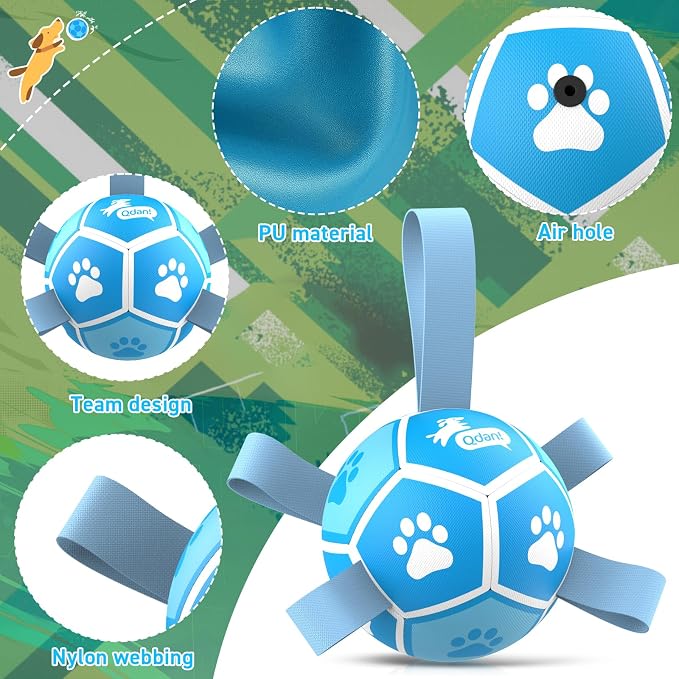 QDAN Dog Toy Balls, Dog Soccer Ball - Image 5