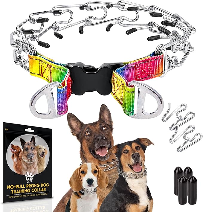 PetJett Prong Collar for Dogs Training Collar Adjustable Choke Collar for Dog by PETJETT