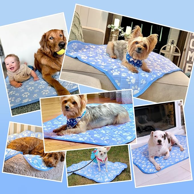 Rywell Self-Cooling Mat for Dogs Small, Rabbit&Guinea Pig cage Liners 24'' x - Image 8