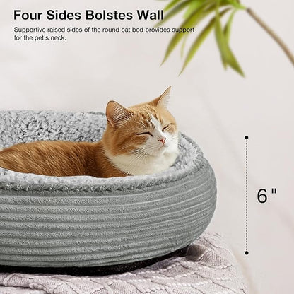 Love's cabin Round Donut Cat and Dog Cushion Bed, 20in Pet Bed - Image 7