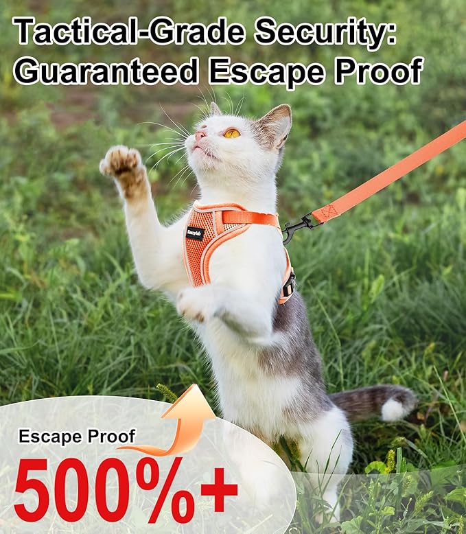 Cat Harness and Leash for Walking Escape Proof Soft Adjustable Cat Leash - Image 2