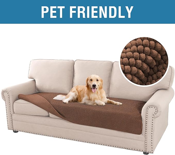 H.VERSAILTEX Plush Chenille Dog Bed Cover Thick Soft Sofa Cover - Image 2
