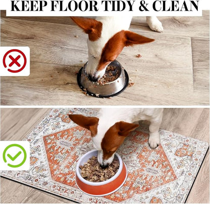 Dog Food Mats for Floors Absorbent, Pet Cat Food Mat - Image 3