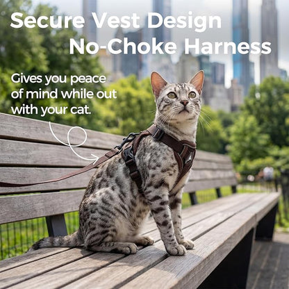 Cat Harness and Leash Set Escape Proof Tactical Large Kitten Harness Emotional - Image 3