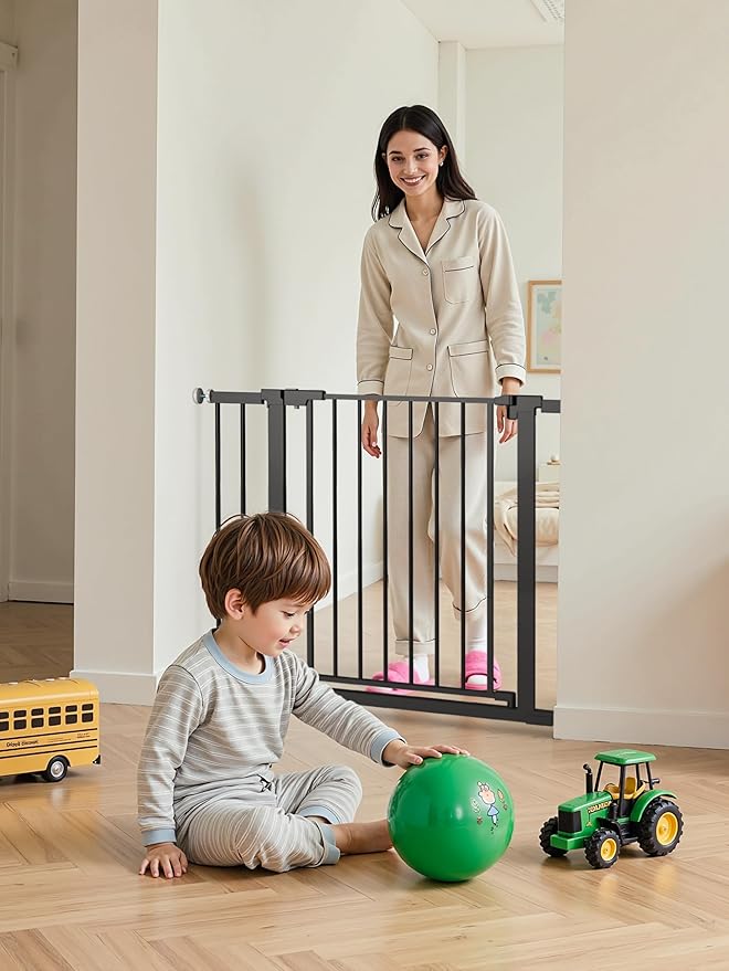 29.5-40.5" Baby Gate for Stairs, Dog Gate for Doorways, Walk Thru Auto Close - Image 8