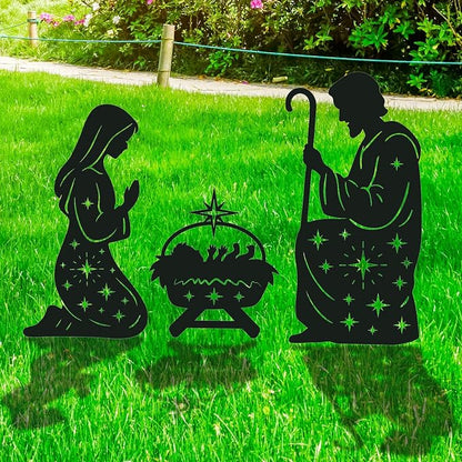 Outdoor Nativity Scene Garden Stakes Decorations, - Image 6