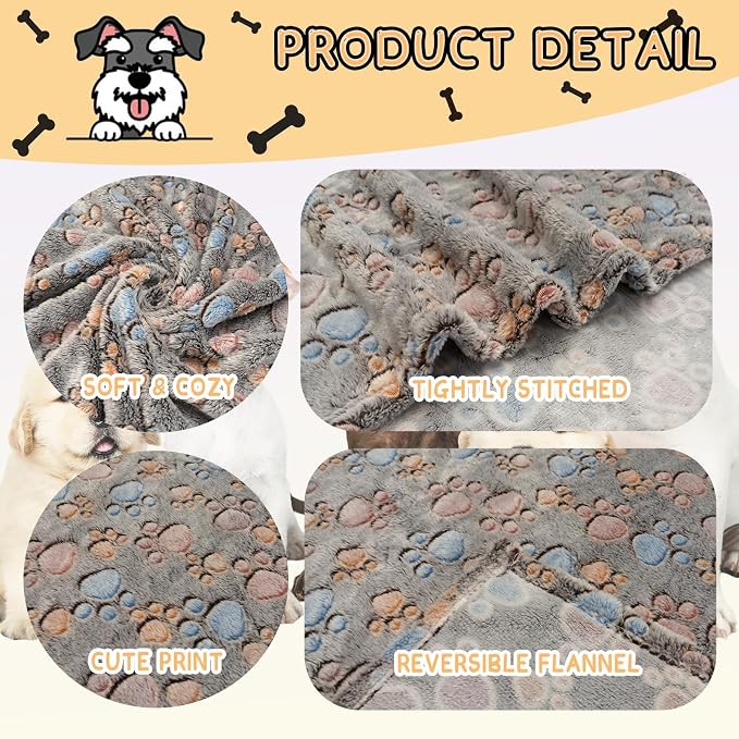 Rezutan 1 Pack 3 Blankets for Dogs, Dog Blanket for Large & Medium Pet Cat - Image 2