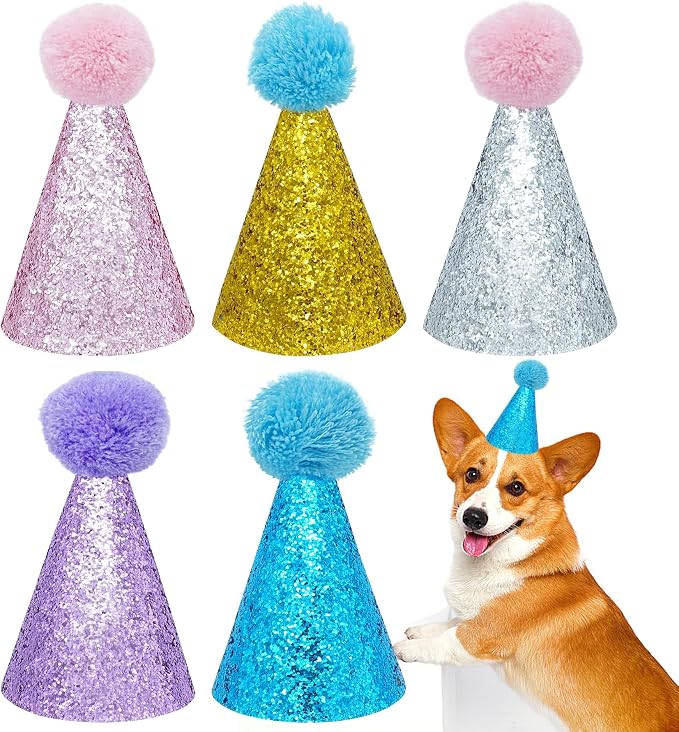 PET SHOW 5 Pack Small Dog Birthday Hats Party Hats by PETSHOW