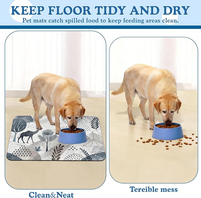 Watercolor Desert Camel Pet Feeding Mat - Image 5