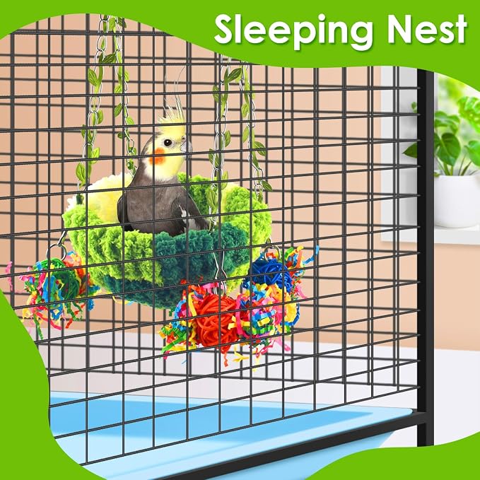 KATUMO Bird Nest, Conure Breeding Bed Parrotlet Snuggle Nest Lovebird Bed Bird - Image 7