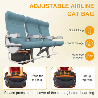 Airline Approved Cat Carrier 17" x 12.5" x 9", Fully Removable - Image 4