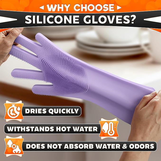 ALPENKOK Silicone Dish Gloves - Image 3