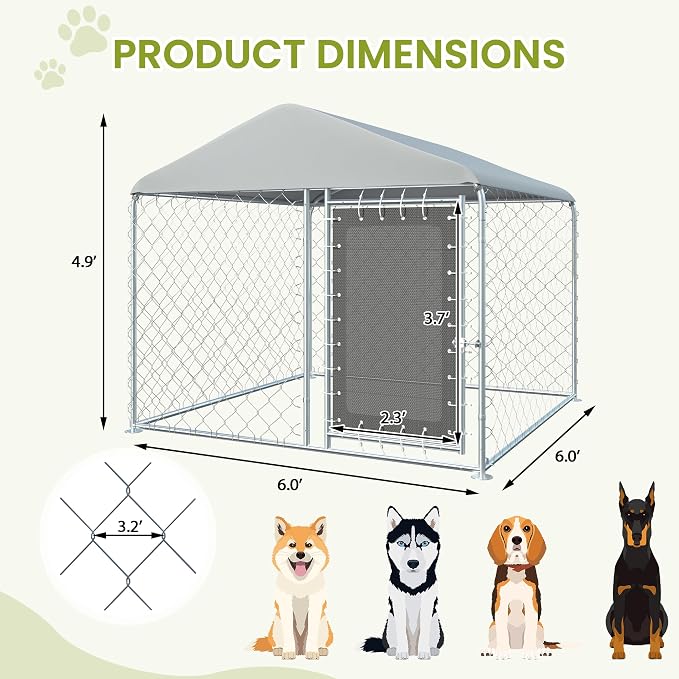 6FT x 6FT Outdoor Dog Kennel - Image 2