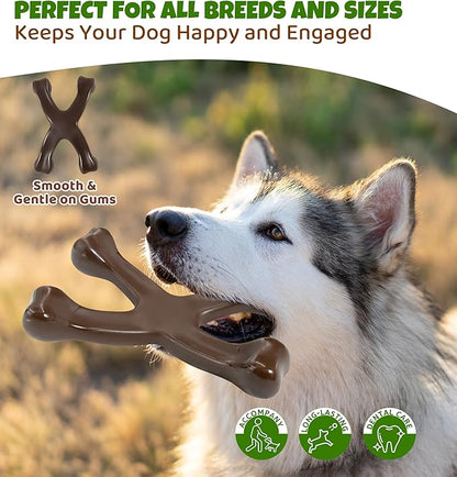 Tough Dog Chew Toy for Aggressive Chewers, Indestructible Beef Flavor Nylon Bone - Image 2