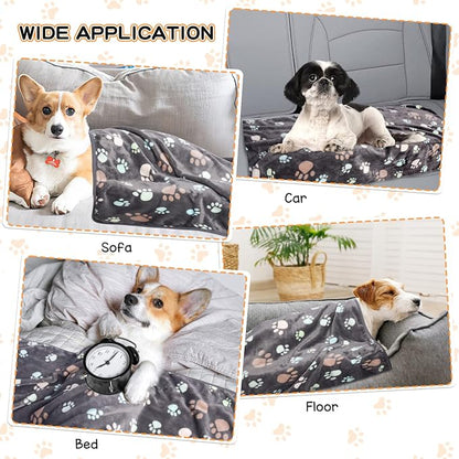 Rezutan Dog Blanket for Large Dogs, Upgraded 3 Pack Dog Cat Flannel Blankets - Image 3