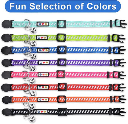 Pawtitas Personalized Pink Reflective Cat Collar – Adjustable Custom Collar - Image 7