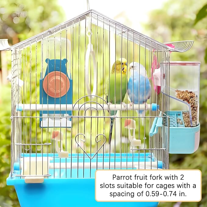 BNOSDM Automatic Bird Feeder Water Dispenser Set No Mess Bird Cage Feeders - Image 2