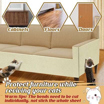 39.3''x14.6'' Trimmable Cat Scratch Furniture Protector - Image 6