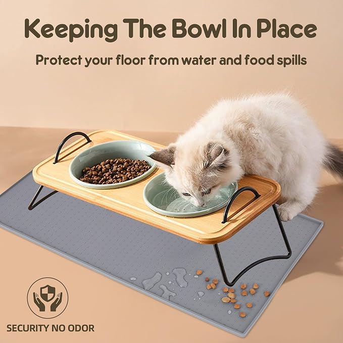 Dog Cat Food Mat for Food and Water Silicone Pet Feeding Mat Water Bowl Dish - Image 8