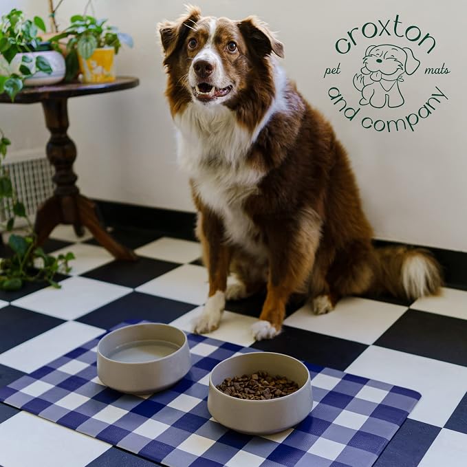 CROXTON & CO. Non-Slip Faux Leather Pet Feeding Mat - Image 6