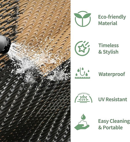 GENIMO Outdoor Rug for Patio Clearance, Lightweight Waterproof RV Camping Mat - Image 5