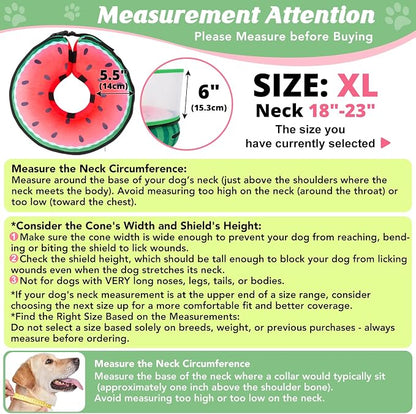 Inflatable Dog Cone with Anti-Licking Clear Shield, Protective Dog Donut Collar - Image 3