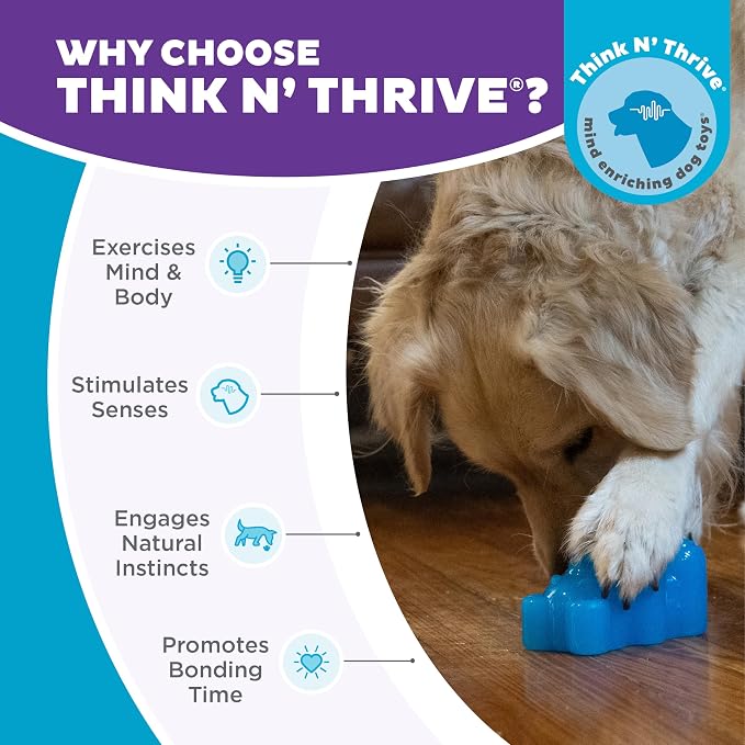 Outward Hound Gummiez Bear Dog Toy & Treat Stuffer, 4.7″ x 3″ Blue - Image 6