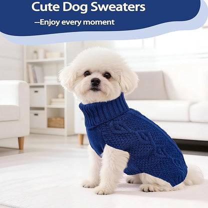 Dog Sweaters for Small Dogs Turtleneck Knit Dog Sweaters Lightweight Puppy - Image 2