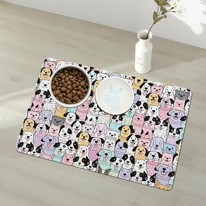 Pet Feeding Mat for Floors Waterproof Dog Mat for Food and Water Absorbent - Image 9