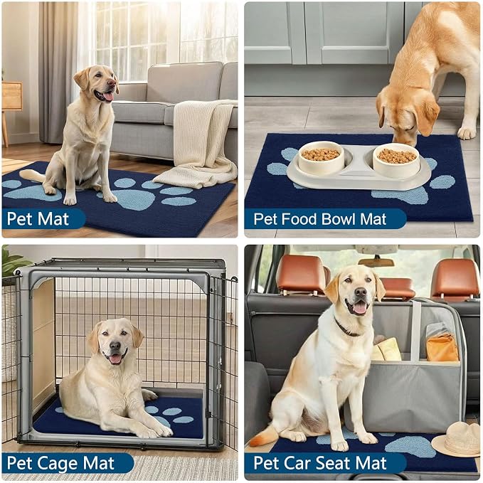 Buganda Dog Door Mat for Muddy Paws, Absorbent Dirt Trapper Washable Indoor - Image 9