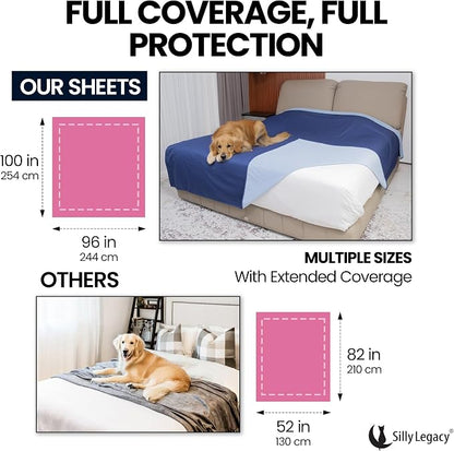 SILLY LEGACY Thin Reversible Waterproof Protective Bed Cover, - Image 4