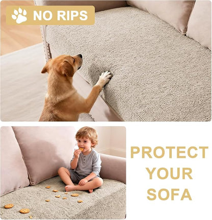 H.VERSAILTEX Non Slip Pet Couch Cover Chenille Dog Bed Protector Thick Soft - Image 8