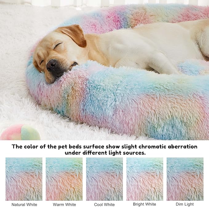 WESTERN HOME WH Calming Dog & Cat Donut Cuddler, Anti-Anxiety Warming Cozy Soft - Image 3