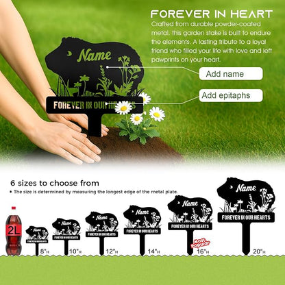 Personalized Metal Guinea Pig Memorial Stake – Custom Pet Grave Marker - Image 4