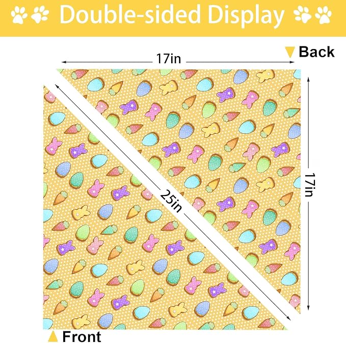 Easter Dog Bandana, 2 Pack Adjustable Holiday Party Pets Rabbit Easter Egg - Image 7
