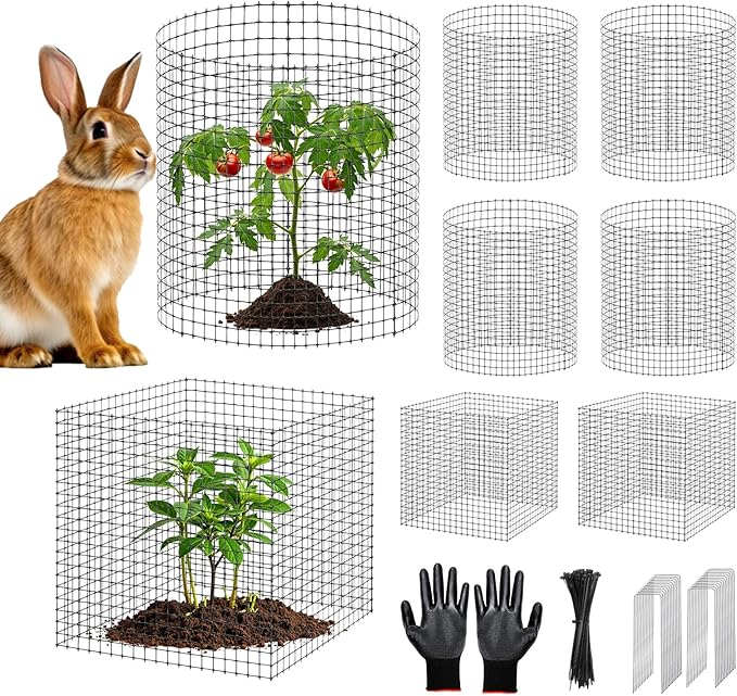 30Pcs Plant Protector from Animals, 10 Pack 12'' x 12'' Wire Plant Protectors by APOCHON