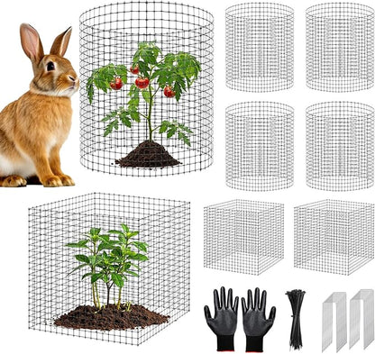 30Pcs Plant Protector from Animals, 10 Pack 12'' x 12'' Wire Plant Protectors by APOCHON