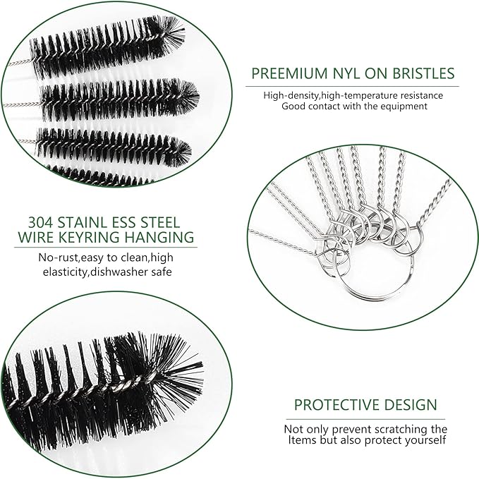 CiaraQ Bottle Cleaning Brushes, 8 Inch Nylon Tube Brush Set, Cleaner - Image 4